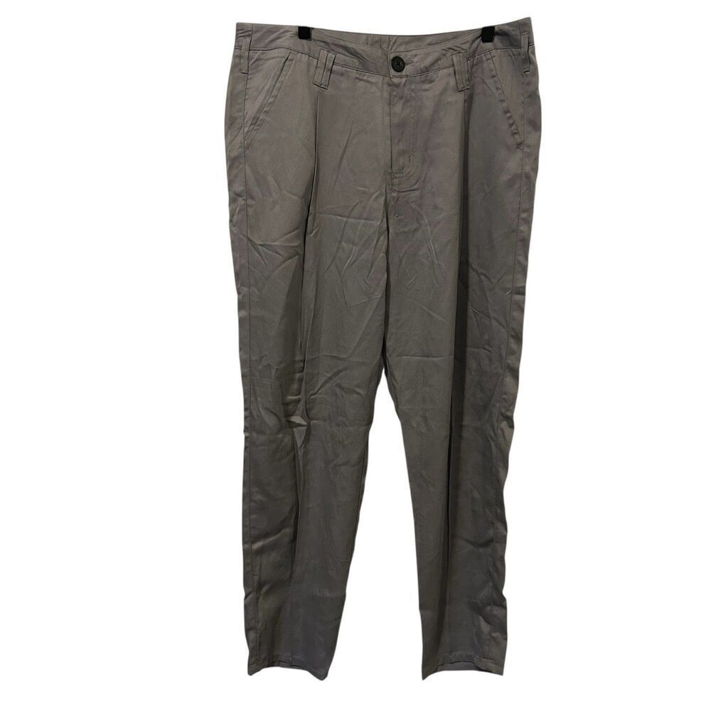 Sundance Women's Gray Tencel Pleated High Rise‎ Straight Pants Size 12 Office
